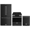 Gordon Ramsay by Thor Kitchen 3-Piece Appliance Package - 30-Inch Propane Gas Range, Tilt Panel, 36-Inch Refrigerator, and Dishwasher in Black with Stainless Steel Trim