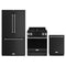 Gordon Ramsay by Thor Kitchen 3-Piece Appliance Package - 30-Inch Propane Gas Range, Tilt Panel, 36-Inch Refrigerator, and Dishwasher in Matte Black with Stainless Steel Trim