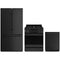 Gordon Ramsay by Thor Kitchen 3-Piece Appliance Package - 30-Inch Propane Gas Range, Tilt Panel, 36-Inch Refrigerator, and Dishwasher in Black