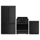 Gordon Ramsay by Thor Kitchen 3-Piece Appliance Package - 30-Inch Gas Range with Tilt Panel, 36-Inch Refrigerator, and Dishwasher in Black