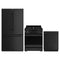 Gordon Ramsay by Thor Kitchen 3-Piece Appliance Package - 30-Inch Gas Range with Tilt Panel, 36-Inch Refrigerator, and Dishwasher in Black