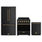 Gordon Ramsay by Thor Kitchen 3-Piece Appliance Package - 30-Inch Propane Gas Range, Counter-Depth Refrigerator, & Dishwasher in Matte Black with Bronze Trim