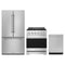 Gordon Ramsay by Thor Kitchen 3-Piece Appliance Package - 30-Inch Propane Gas Range, Counter-Depth Refrigerator, & Dishwasher in Stainless Steel