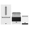 Gordon Ramsay by Thor Kitchen 3-Piece Appliance Package - 30-Inch Propane Gas Range, Counter-Depth Refrigerator, & Dishwasher in White with Black Trim