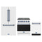 Gordon Ramsay by Thor Kitchen 3-Piece Appliance Package - 30-Inch Propane Gas Range, Counter-Depth Refrigerator, & Dishwasher in White with Blue Trim