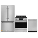 Gordon Ramsay by Thor Kitchen 3-Piece Appliance Package - 30-Inch Propane Gas Range, Tilt Panel, 36-Inch Refrigerator, and Dishwasher in Stainless Steel