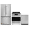 Gordon Ramsay by Thor Kitchen 3-Piece Appliance Package - 30-Inch Propane Gas Range, Tilt Panel, 36-Inch Refrigerator, and Dishwasher in Stainless Steel