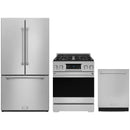 Gordon Ramsay by Thor Kitchen 3-Piece Appliance Package - 30-Inch Propane Gas Range, Tilt Panel, 36-Inch Refrigerator, and Dishwasher in Stainless Steel