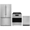 Gordon Ramsay by Thor Kitchen 3-Piece Appliance Package - 30-Inch Propane Gas Range, Tilt Panel, 36-Inch Refrigerator, and Dishwasher in Stainless Steel