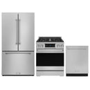 Gordon Ramsay by Thor Kitchen 3-Piece Appliance Package - 30-Inch Gas Range with Tilt Panel, 36-Inch Refrigerator, and Dishwasher in Stainless Steel