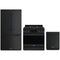 Gordon Ramsay by Thor Kitchen 3-Piece Appliance Package - 36-Inch Propane Gas Range, Tilt Panel, 36-Inch Refrigerator, and Dishwasher in Black with Blue Trim