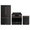 Gordon Ramsay by Thor Kitchen 3-Piece Appliance Package - 36-Inch Propane Gas Range, Tilt Panel, 36-Inch Refrigerator, and Dishwasher in Matte Black with Rose Gold Trim