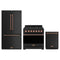 Gordon Ramsay by Thor Kitchen 3-Piece Appliance Package - 36-Inch Propane Gas Range, Counter-Depth Refrigerator, & Dishwasher in Matte Black with Rose Gold Trim