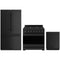 Gordon Ramsay by Thor Kitchen 3-Piece Appliance Package - 36-Inch Propane Gas Range, Counter-Depth Refrigerator, & Dishwasher in Black