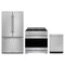 Gordon Ramsay by Thor Kitchen 3-Piece Appliance Package - 36-Inch Propane Gas Range, Counter-Depth Refrigerator, & Dishwasher in Stainless Steel
