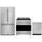 Gordon Ramsay by Thor Kitchen 3-Piece Appliance Package - 36-Inch Propane Gas Range, Counter-Depth Refrigerator, & Dishwasher in Stainless Steel