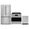 Gordon Ramsay by Thor Kitchen 3-Piece Appliance Package - 36-Inch Gas Range with Tilt Panel, 36-Inch Refrigerator, and Dishwasher in Stainless Steel