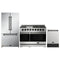 Thor Kitchen Gordon Ramsay 3-Piece Appliance Package - 48-Inch Gas Range with Double Oven, 36-Inch Refrigerator, and Dishwasher in Stainless Steel with Black Trim