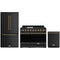 Gordon Ramsay by Thor Kitchen 3-Piece Appliance Package - 48-Inch Gas Range with Double Oven, 36-Inch Refrigerator, and Dishwasher in Black with Bronze Trim