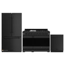 Gordon Ramsay by Thor Kitchen 3-Piece Appliance Package - 48-Inch Gas Range with Double Oven, 36-Inch Refrigerator, and Dishwasher in Black