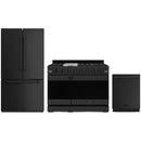 Gordon Ramsay by Thor Kitchen 3-Piece Appliance Package - 48-Inch Propane Gas Range, Double Oven, 36-Inch Refrigerator, and Dishwasher in Black