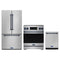 Gordon Ramsay by Thor Kitchen 3-Piece Appliance Package - 30-Inch Induction Range, Counter-Depth Refrigerator, & Dishwasher in Stainless Steel with Blue Trim