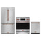 Gordon Ramsay by Thor Kitchen 3-Piece Appliance Package - 30-Inch Induction Range, Counter-Depth Refrigerator, & Dishwasher in Stainless Steel with Rose Gold Trim