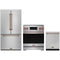 Gordon Ramsay by Thor Kitchen 3-Piece Appliance Package - 30-Inch Induction Range, Counter-Depth Refrigerator, & Dishwasher in Stainless Steel with Rose Gold Trim