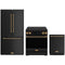 Gordon Ramsay by Thor Kitchen 3-Piece Appliance Package - 30-Inch Induction Range, Counter-Depth Refrigerator, & Dishwasher in Black with Bronze Trim