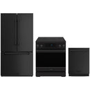 Black Thor Kitchen appliance package with 30-inch range, counter-depth refrigerator, dishwasher