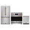 Gordon Ramsay by Thor Kitchen 3-Piece Appliance Package - 36-Inch Induction Range, Counter-Depth Refrigerator, & Dishwasher in Stainless Steel with Rose Gold Trim