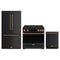 Gordon Ramsay by Thor Kitchen 3-Piece Appliance Package - 36-Inch Induction Range, Counter-Depth Refrigerator, & Dishwasher in Matte Black with Rose Gold Trim