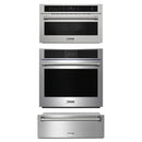 Thor Kitchen 3-Piece Appliance Package - 30-Inch Electric Wall Oven, Microwave with Air Fryer, and Warming Drawer in Stainless Steel