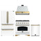 Forno Antico 4-Piece Appliance Package - 36-Inch Dual Fuel Range, 36-Inch Hood, 36-Inch Refrigerator, & 24-Inch Dishwasher in White with Antique Brass Trim