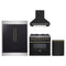 Forno 4-Piece Appliance Package - 36-Inch Dual Fuel Range, Wall Mount Range Hood, 60-Inch Built-In Convertible Refrigerator, and Dishwasher in Black with Antique Brass Trim