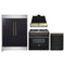 Forno 4-Piece Appliance Package - 36-Inch Dual Fuel Range, Wall Mount Range Hood, 60-Inch Convertible Refrigerator with Modern Trim, and Dishwasher in Black with Antique Brass Handle