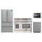 Forno 4-Piece Appliance Package - 48-Inch Dual Fuel Range, Refrigerator, 24-Inch Microwave Drawer, & 3-Rack Dishwasher in Stainless Steel