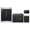 Forno 4-Piece Appliance Package - 48-Inch Dual Fuel Range, 60-Inch Convertible Refrigerator with Modern Trim, Dishwasher, and 24-Inch Microwave Drawer in Black with Antique Brass Trim