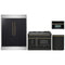 Forno 4-Piece Appliance Package - 48-Inch Dual Fuel Range, 60-Inch Convertible Refrigerator with Modern Trim, Dishwasher, and 30-Inch Microwave Oven in Black with Antique Brass Trim