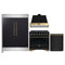 Forno 4-Piece Appliance Package - 36-Inch Gas Range, Wall Mount Range Hood, 60-Inch Convertible Refrigerator with Modern Trim, and Dishwasher in Black with Antique Brass Handle
