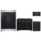 Forno 4-Piece Appliance Package - 48-Inch Gas Range, 60-Inch Convertible Refrigerator with Modern Trim, Dishwasher, and 30-Inch Microwave Drawer in Black with Antique Brass Handle