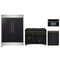 Forno 4-Piece Appliance Package - 48-Inch Gas Range, 60-Inch Convertible Refrigerator with Modern Trim, Dishwasher, and 30-Inch Microwave Oven in Black with Antique Brass Handle