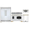 Forno 4-Piece Appliance Package - 48-Inch Antico Gas Range, 60-Inch Refrigerator, Dishwasher, & 30-Inch Microwave Drawer in White with Antique Brass Handle