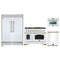 Forno 4-Piece Appliance Package - 48-Inch Antico Gas Range, 60-Inch Refrigerator, Dishwasher, & 24-Inch Microwave Oven in White with Antique Brass Handle