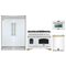 Forno 4-Piece Appliance Package - 48-Inch Antico Gas Range, 60-Inch Refrigerator, Dishwasher, & 24-Inch Microwave Oven in White with Antique Brass Trim