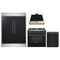 Forno 4-Piece Appliance Package - 36-Inch Gas Range, Wall Mount Range Hood, 60-Inch Convertible Refrigerator with Modern Trim, and Dishwasher in Black with Antique Brass Trim