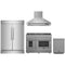 Forno 4-Piece Appliance Package - 48-Inch Gas Range, Wall Mount Range Hood, 60-Inch Built-In Convertible Refrigerator, and Dishwasher in Stainless Steel