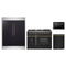 Forno 4-Piece Appliance Package - 48-Inch Gas Range, 60-Inch Convertible Refrigerator with Modern Trim, Dishwasher, and 24-Inch Microwave Drawer in Black with Antique Brass Trim
