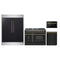 Forno 4-Piece Appliance Package - 48-Inch Gas Range, 60-Inch Convertible Refrigerator with Modern Trim, Dishwasher, and 24-Inch Microwave Drawer in Black with Antique Brass Trim