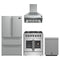 Forno 4-Piece Appliance Package - 30-Inch Galiano French Door Dual Fuel Range, Wall Mount Range Hood, 36-Inch Refrigerator, and Dishwasher in Stainless Steel